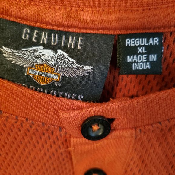 Harley Davidson Henley style long sleeve shirt. Size XL. - Picture 12 of 16